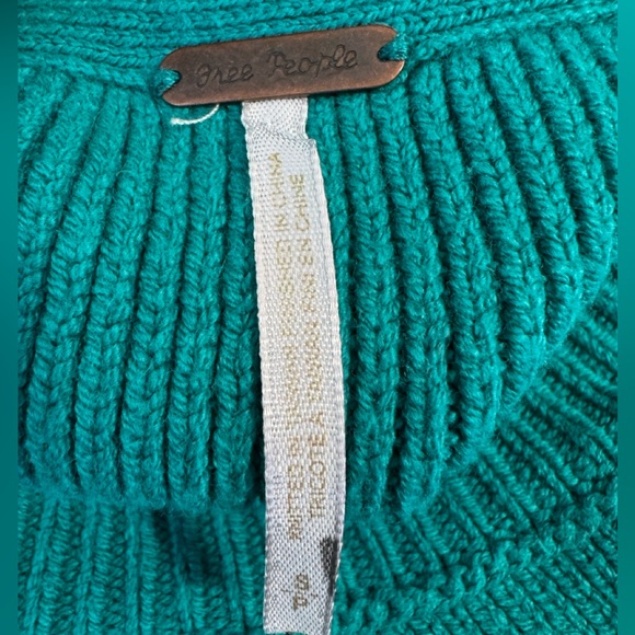 Free People Teal Knit Crewneck Sweater - Picture 11 of 14